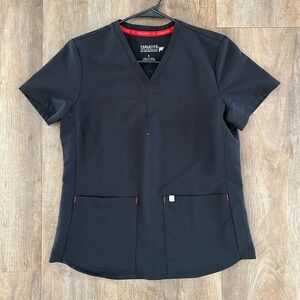 Fabletics 2 Pocket Black V-Neck Top